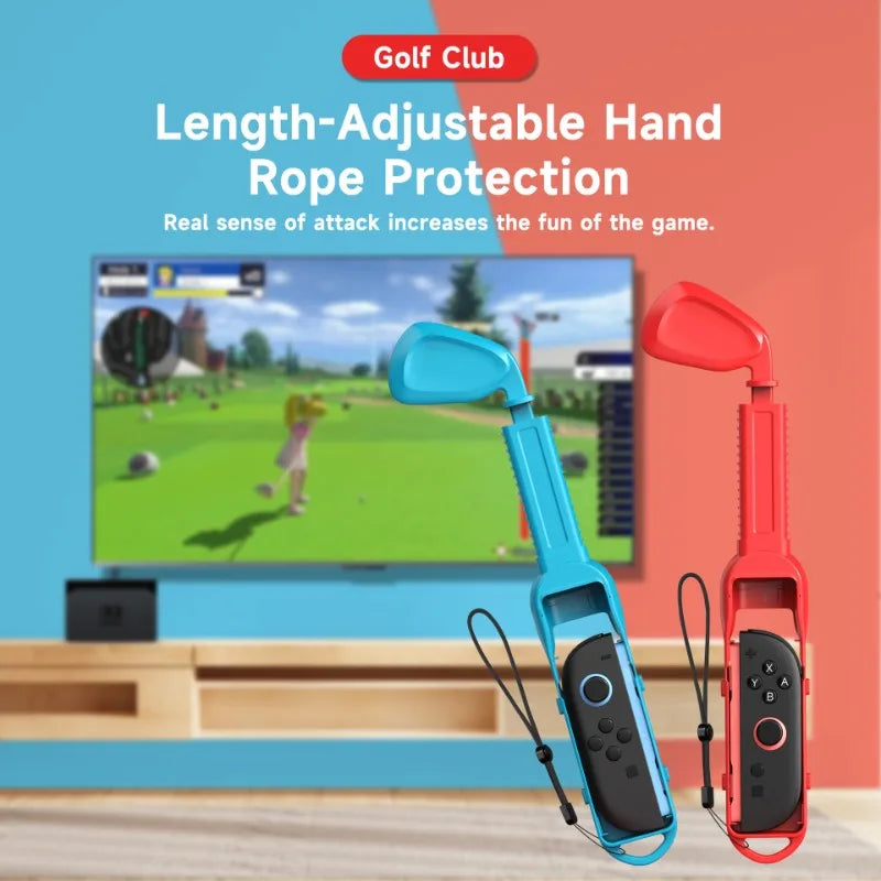 Paquete familiar 10 en 1 con raquetas de tenis, espadas ajustables para palos de Golf para Nintendo Switch2 para Switch 2, paquete de accesorios deportivos