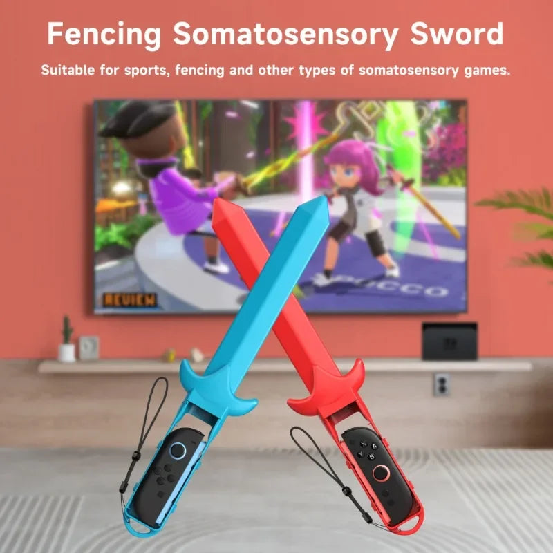 Paquete familiar 10 en 1 con raquetas de tenis, espadas ajustables para palos de Golf para Nintendo Switch2 para Switch 2, paquete de accesorios deportivos