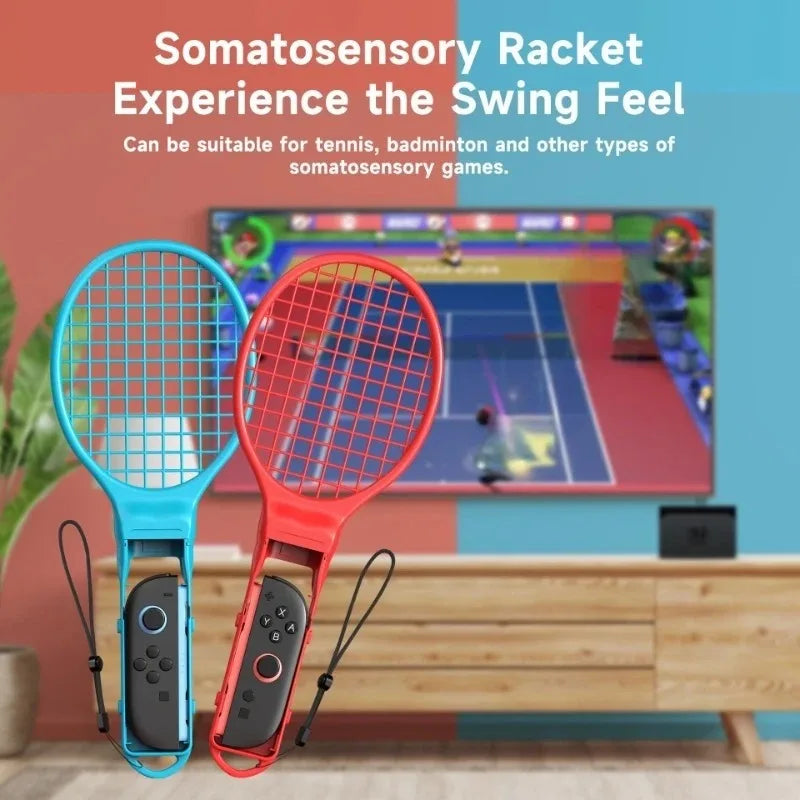 Paquete familiar 10 en 1 con raquetas de tenis, espadas ajustables para palos de Golf para Nintendo Switch2 para Switch 2, paquete de accesorios deportivos