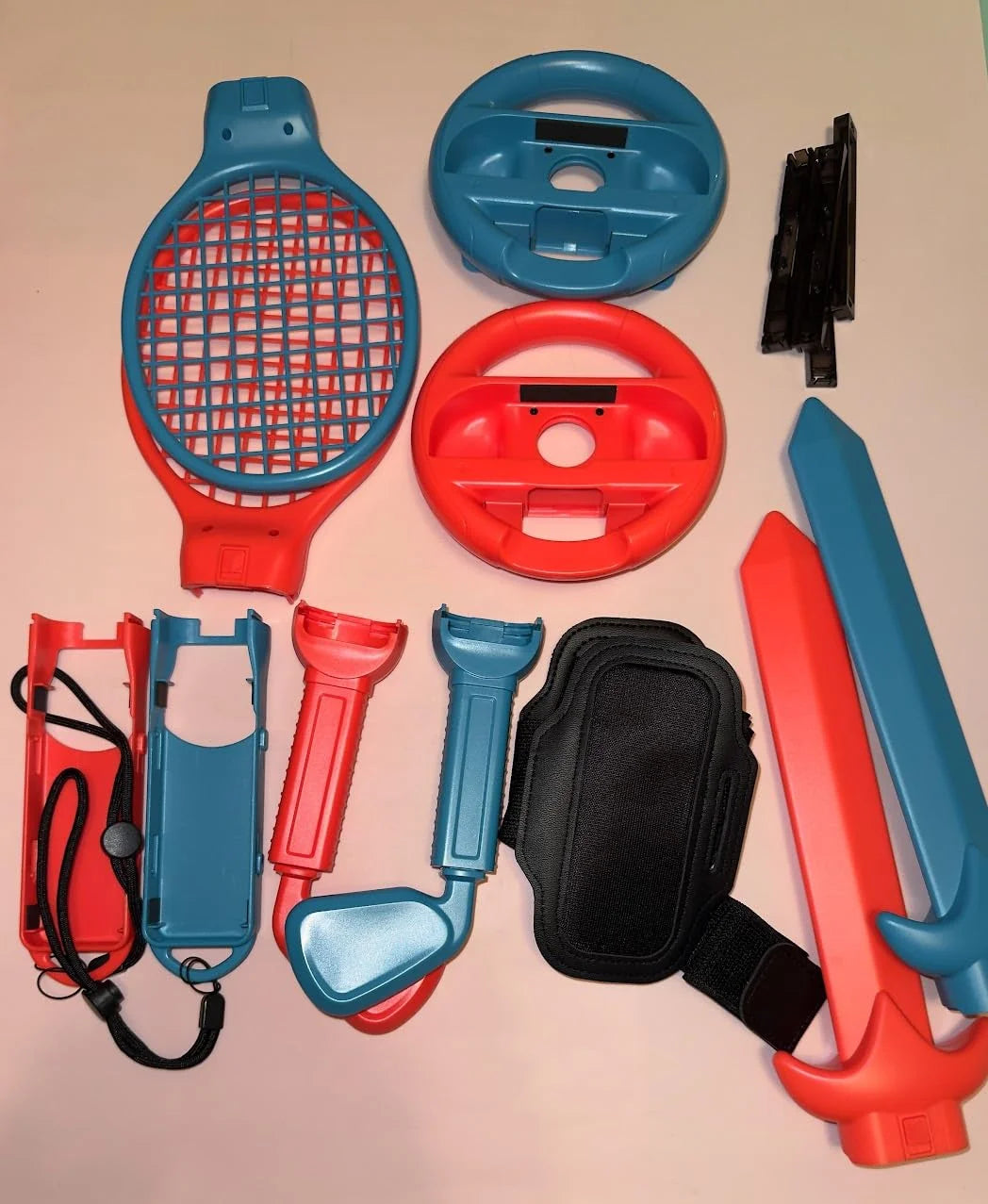 Paquete familiar 10 en 1 con raquetas de tenis, espadas ajustables para palos de Golf para Nintendo Switch2 para Switch 2, paquete de accesorios deportivos