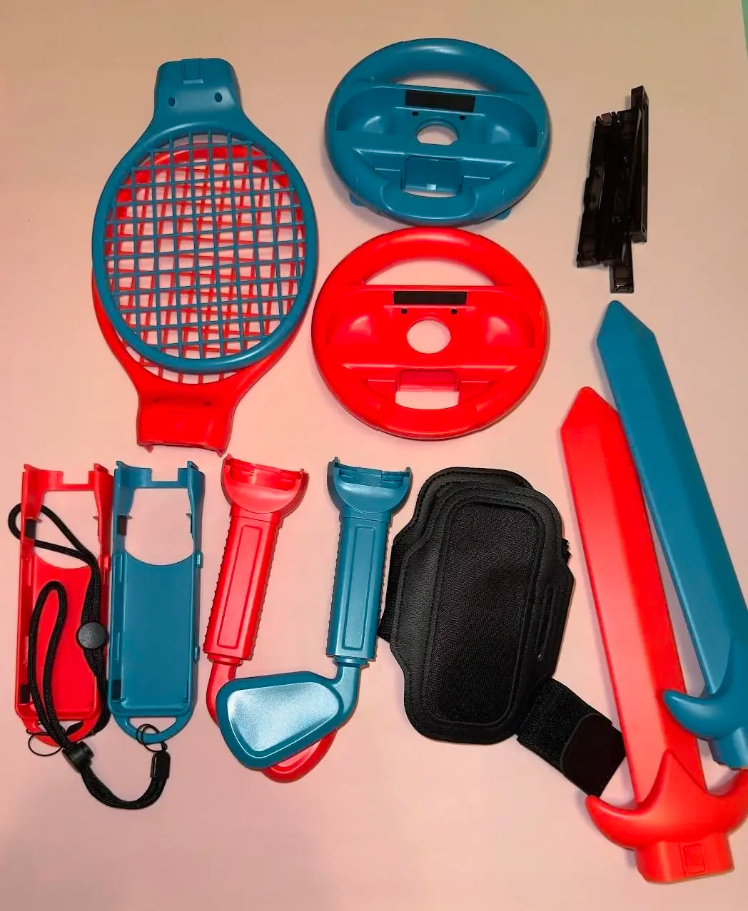 Paquete familiar 10 en 1 con raquetas de tenis, espadas ajustables para palos de Golf para Nintendo Switch2 para Switch 2, paquete de accesorios deportivos