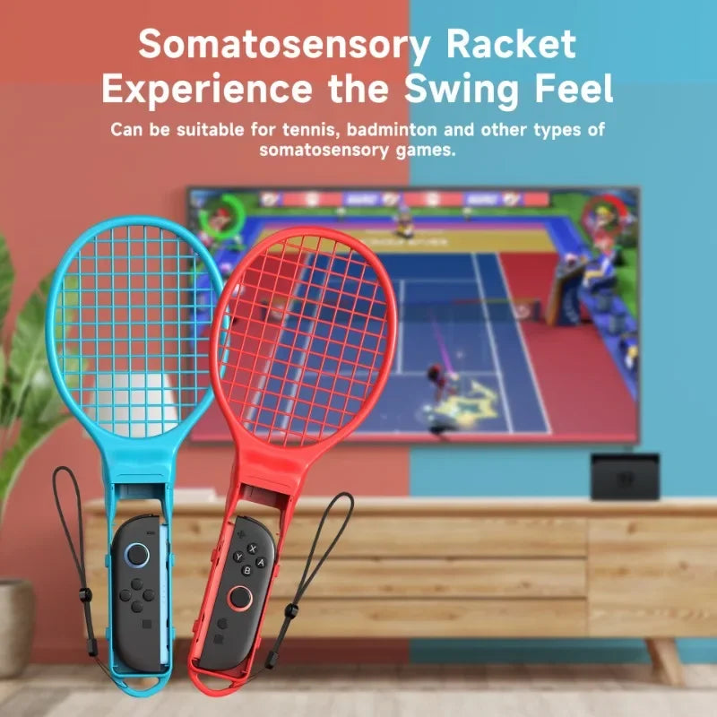 Paquete familiar 10 en 1 con raquetas de tenis, espadas ajustables para palos de Golf para Nintendo Switch2 para Switch 2, paquete de accesorios deportivos